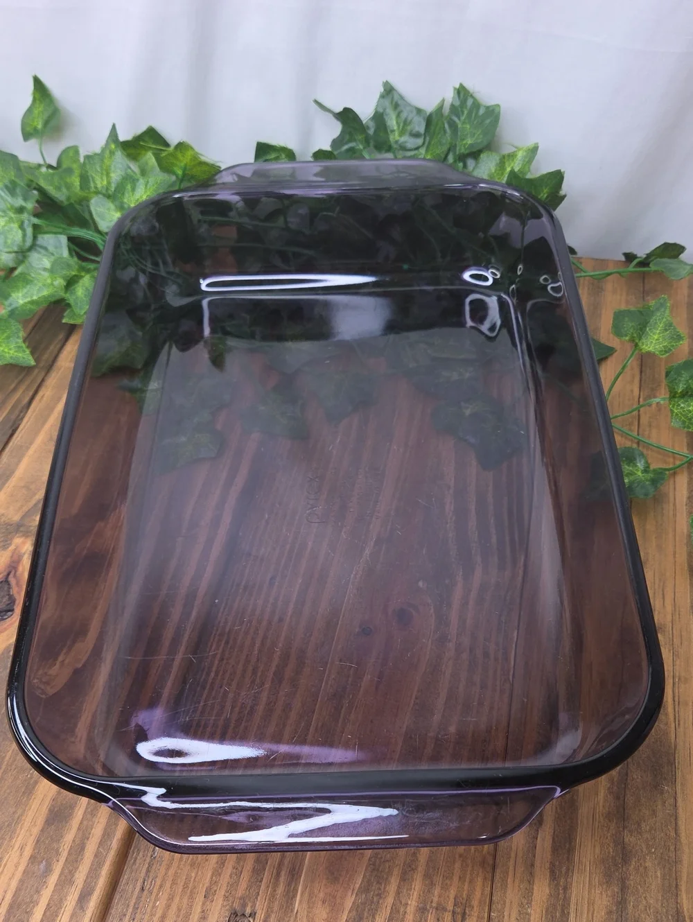 Pyrex. Vintage. Smoky Purple Glass Baking Dish.